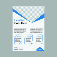 Professional flyer leaflet vector graphic template design