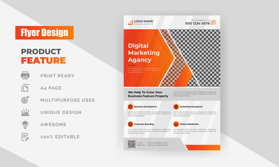 Corporate modern & professional business flyer design template