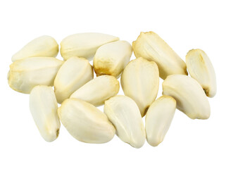 Whole Safflower Seeds (Carthamus Tinctorius). Isolated on White.