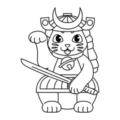 Outline of a Japanese Maneki Neko