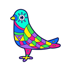 Alebrije of a dove Mexican culture