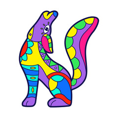 Alebrije of a dog Mexican culture