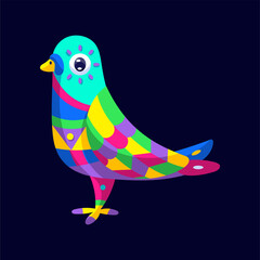 Alebrije of a dove Mexican culture