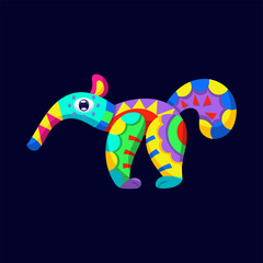 Alebrije of an anteater Mexican culture