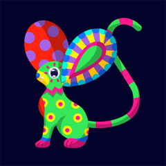 Alebrije of a mouse Mexican culture
