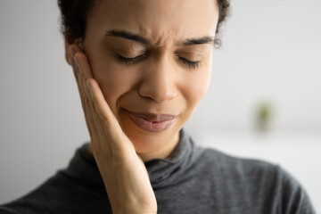 Sore African Tooth. Toothache And Decay