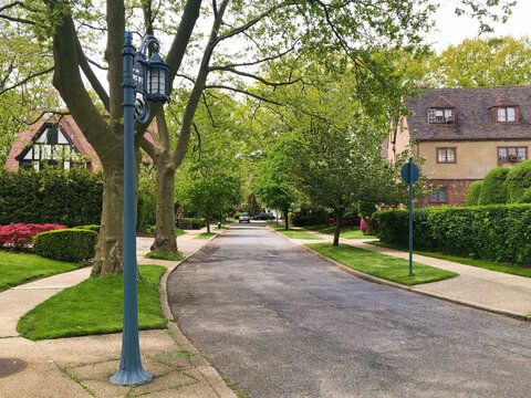 Forest Hills Garden is a lined private community with numerous Tudor houses