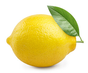 Delicious lemon fruit, isolated on white background