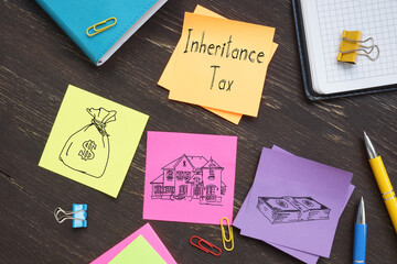 Inheritance tax is shown on the photo using the text