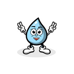 Cute smiling happy aqua water drop set collection. Vector flat cartoon face character mascot illustration.Isolated on white background.Water cute aqua drop character mascot logo idea bundle concept