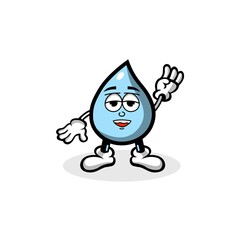 Cute smiling happy aqua water drop set collection. Vector flat cartoon face character mascot illustration.Isolated on white background.Water cute aqua drop character mascot logo idea bundle concept