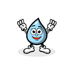 Cute smiling happy aqua water drop set collection. Vector flat cartoon face character mascot illustration.Isolated on white background.Water cute aqua drop character mascot logo idea bundle concept