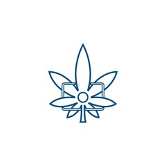 cannabis photography logo. vector illustration