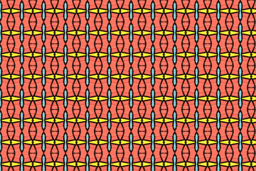 abstract geometric retro seamless Fabric background. seamless pattern with hand drawn. vintage seamless background with fine colors