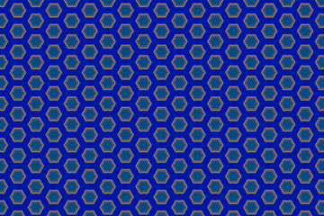 Fototapeta na wymiar Abstract honeycomb pattern with Navy blue and simple green background.