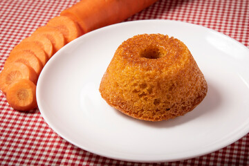 carrot cake on a table