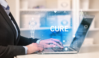 Doctor working a health check