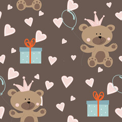 
baby pattern with bear