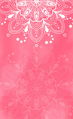 赤水彩背景の曼荼羅シンボルカード