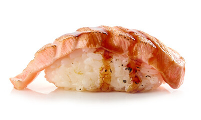 burnt salmon sushi