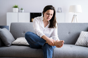 Woman Feet Callus And Injured Foot