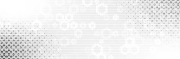 Abstract White Gray background. Hexagon neutral backdrop. Lecture, seminar, symposium, workshop, conference or briefing presentation template. White vector illustration