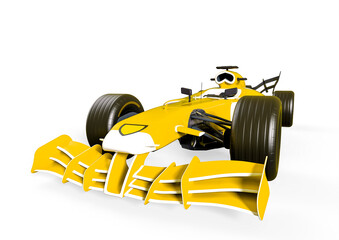 race car in white background