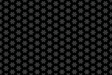 black and white seamless pattern with White Star.