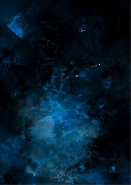 暗闇に光る水色の幻想的な深海テクスチャ背景