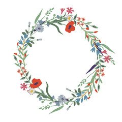 Decorative floral wreath - 432436218