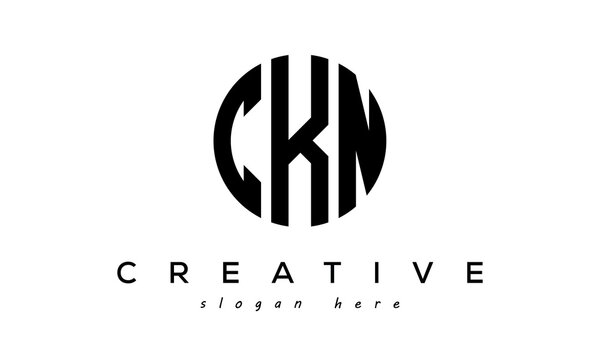 Letters CKN creative circle logo design vector