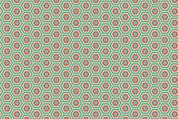 seamless pattern with hexagon. hexagons geometric seamless pattern. Hexagonal cell texture.  Honeycomb pattern on a green background. Graphic style for wallpaper, wrapping, fabric, apparel, print 