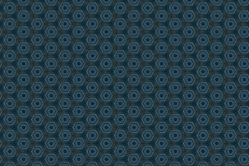 Fototapeta na wymiar Blue seamless pattern with hexagon. hexagons geometric seamless pattern. Hexagonal cell texture. Honeycomb pattern on Black background. Graphic style for wallpaper, wrapping, fabric, apparel, print