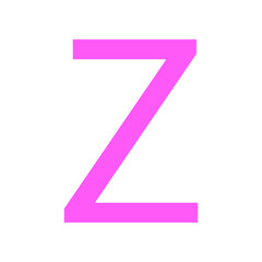 LETTER Z SIMPLE CLIP ART VECTOR ILLUSTRATION