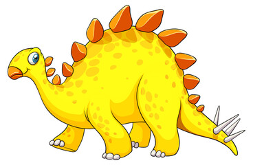 A stegosaurus dinosaur cartoon character
