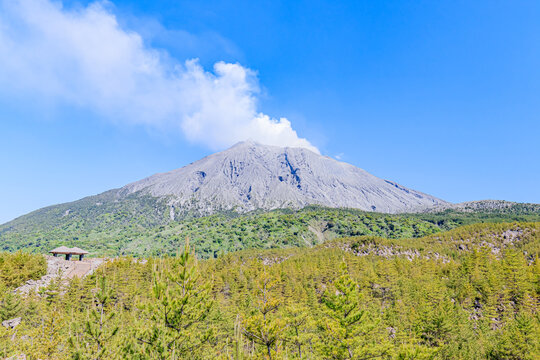 有村溶岩展望所から見た桜島　鹿児島県鹿児島市　Sakurajima seen from Arimura Lava Observatory Kagoshima-ken Kagoshima city