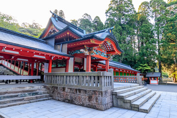 Fototapeta premium 霧島神宮 本殿 鹿児島県霧島市 Kirishima Jingu Main shrine Kagoshima-ken Kirishima city