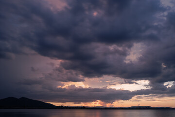 Dramatic clouds and sky background 