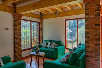 Sala de cabaña mexicana