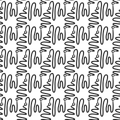seamless pattern background of black and white line