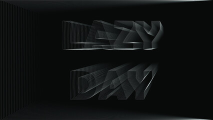 lazy day illustration on black background