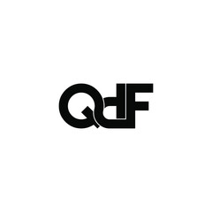 qdf letter original monogram logo design