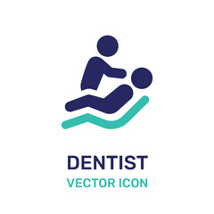 Dentist icon vector illustration on white background
