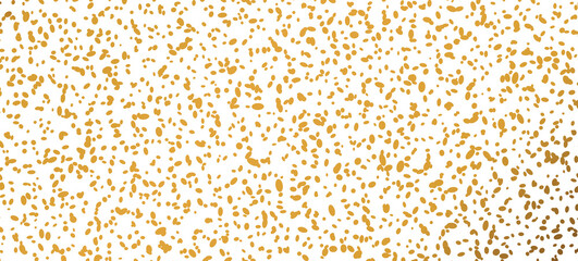 Abstract fashion polka dots background. White dotted pattern with golden gradient circles. Template design for invitation, poster, card, flyer, banner, textile, fabric