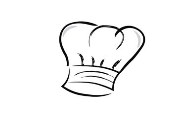 Professional Chef Hat Isolated on Chef'S Hat's simple line. Hand-Painted Dining Chef Hat. 