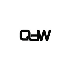 qdw letter original monogram logo design