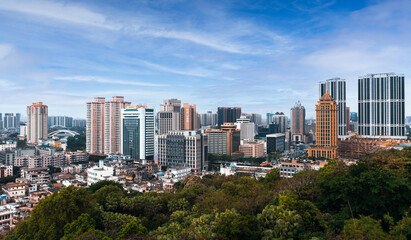 Fototapeta premium Cityscape of Zhongshan City, Guangdong Province, China