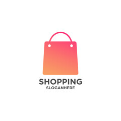 Shopping bag logo design vector