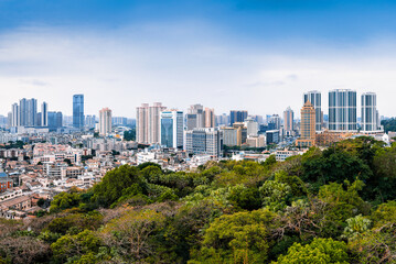 Fototapeta premium Cityscape of Zhongshan City, Guangdong Province, China