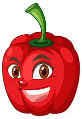Capsicum cartoon character with facial expression